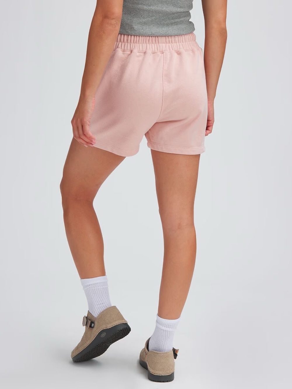 Backcountry High Rise Terry Fleece Sweat Shorts Pink Size Medium